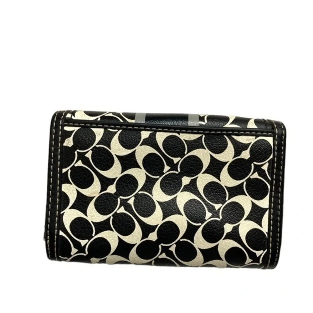 Coach black and white wallet